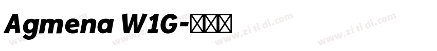 Agmena W1G字体转换